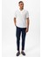 Beyaz Slim Fit Polo Yaka Erkek T-Shirt 4