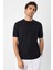 Siyah Bisiklet Yaka Erkek T-Shirt 1