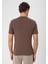 Kahve Bisiklet Yaka Slim Fit T-Shirt 5