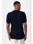 Lacivert Bisiklet Yaka Örme Triko Erkek T-Shirt 5