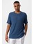 Indigo Bisiklet Yaka Fitilli Erkek T-Shirt 1
