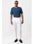 Indigo Bisiklet Yaka Fitilli Erkek T-Shirt 2