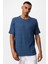 Indigo Bisiklet Yaka Fitilli Erkek T-Shirt 4