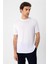 Beyaz Bisiklet Yaka Erkek T-Shirt 1