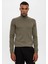 Açık Haki Tam Boğazlı Erkek Triko 3