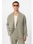 Haki Oversize Astarsız Erkek Blazer Ceket 1