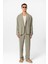 Haki Oversize Astarsız Erkek Blazer Ceket 2
