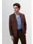 Kahve %100 Keten Erkek Blazer Ceket 1
