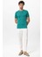 Yeşil Bisiklet Yaka Slim Fit Erkek T-Shirt 3