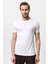 Ekru Bisiklet Yaka Slim Fit Erkek T-Shirt 1