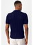 Lacivert Polo Yaka Fermuarlı Örme Erkek T-Shirt 5