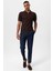 Kahve Polo Yaka Fermuarlı Örme Erkek T-Shirt 2