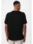 Siyah Bisiklet Yaka Regular Fit Erkek T-Shirt 5