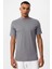 Koyu Gri Slim Fit Basic T-Shirt 1