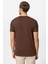 Kahve Basic V Yaka Erkek T-Shirt 5