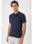 Lacivert Polo Yaka Slim Fit Erkek T-Shirt 2