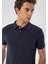 Lacivert Polo Yaka Slim Fit Erkek T-Shirt 4