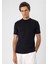 Siyah Bisiklet Yaka Slim Fit T-Shirt 5