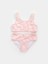 Bisiklet Yaka Çiçekli Kız Bebek Bikini Takımı 1