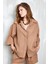 Camel Müslin Kumaş Oversize Fakir Kol Gömlek 27349 1