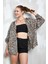 Leopar Baskılı Modal Kumaş Oversize Gömlek 27362 2