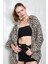 Leopar Baskılı Modal Kumaş Oversize Gömlek 27362 3