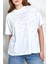 Beyaz Taş Işlemeli Oversize T-Shirt 27335 4