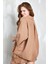 Camel Müslin Kumaş Oversize Fakir Kol Gömlek 27349 5