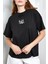 Siyah Baskılı Oversize T-Shirt 27337 4