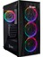 Melody 4X12 cm Auto Rainbow Fanlı Temperli Cam Mesh Panel Atx Gaming Bilgisayar Kasası 1