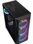 Melody 4X12 cm Auto Rainbow Fanlı Temperli Cam Mesh Panel Atx Gaming Bilgisayar Kasası 2
