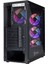 Melody 4X12 cm Auto Rainbow Fanlı Temperli Cam Mesh Panel Atx Gaming Bilgisayar Kasası 3