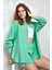 Yeşil Modal Kumaş Oversize Gömlek/şort Alt-Üst Takım 27376 1