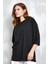 Siyah Oversize Basic Penye T-Shirt 25358 3