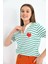 Kadın Çizgili Kalpli Mevsimlik Triko Kazak 1
