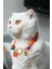 Charmlı Kedi Köpek Tasması Kolyesi - El Yapımı Petdora - Kararmaz Çelik - Elma Charm 1