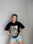 Kadın Baskılı Taş Detaylı T-Shirt 1