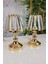 Modern Taşlı Abajur Gold 2 Adet Altın E27 2 Cam 1