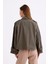 %100 Pamuk Gabardin Astarlı Oversize Geniş Kalıp Kadın Crop Kısa Trençkot 1122 4