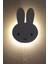 CoolKids Studio Beyaz Miffy Gece Lambası Pilli LED Aydınlatma Ahşap 8 + Ledli GU10 2