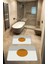Dekoratif Modern Tasarım Kaymaz Taban Yıkanabilir Ikili Takım Banyo PASPASI(50X60-60X90 Cm) 1
