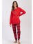 Kadın Büyük Beden Uzun Kol Pijama Takım , 403012 1
