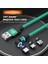 2m Manyetik Telefon Şarj Kablosu 3A Usb'den Ip'ye/tip-C/mikro USB Naylon Örgülü Veri Kablosu, LED Işıklı-Mor (Yurt Dışından) 5