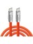 iPhone 15 Serisi için UC-003-0R-2.0M 2m USB Type C-USB-C 120W Hızlı Şarj Kablosu Ultra Yumuşak Sıvı Silikon Veri Kablosu-Turuncu (Yurt Dışından) 1