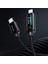 Mdd LED Akım Gerilim Göstergesi USB Hızlı Şarj Kablosu Tip C-Yıldırım Hızlı Şarj Kablosu-Siyah (Yurt Dışından) 3