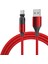 iPhone 15 Serisi 3A Usb'den Type-C'ye 180&#176; için ZFXCT-WY0G Sarma Serisi Döner Dirsekli Şarj Veri Kablosu, 1,2m-Kırmızı (Yurt Dışından) 1