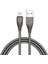 1m 2.4A Usb-A-Yıldırım Hızlı Şarj Kablosu Karbon Çelik Hortum Yaylı Veri Kablosu-Siyah (Yurt Dışından) 1