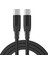 iPhone 15 Serisi için 2m Tip-C'den Tip-C'ye Pd 60W Şarj Kablosu Naylon Örgülü Usb2.0 Cep Telefonları, Tabletler, Dizüstü Bilgisayarlar için Şarj Veri Kablosu-Siyah (Yurt Dışından) 1