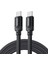 1m Manyetik Sarmal 100W USB C'den USB C'ye Kablo Örgülü Tip C Hızlı Şarj Kablosu (Yurt Dışından) 1