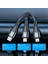 3'ü 1 Arada Usb'den Ip'ye/tip-C/mikro USB Hızlı Şarj Kablosu, Naylon Örgülü 1,2 M 6A Cep Telefonu Kablosu-Gri (Yurt Dışından) 3